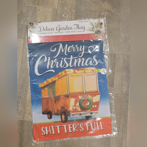 Shitter's Full" garden flag, inspired by National Lampoon's Christmas Vacation - Picture 2 of 5